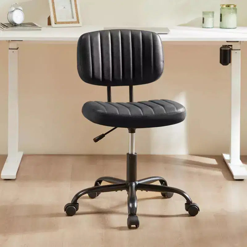 Ergonomic Armless Chair: 360 Swivel, Rolling, Adjustable Height for Computer Tasks