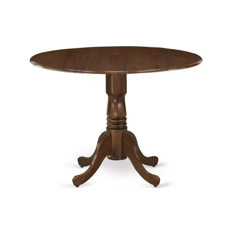 Table de salle à manger HomeStock en bois d'hévéa avec deux rallonges escamotables de 23 cm