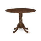 Table de salle à manger HomeStock en bois d'hévéa avec deux rallonges escamotables de 23 cm