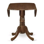 Table de salle à manger HomeStock en bois d'hévéa avec deux rallonges escamotables de 23 cm
