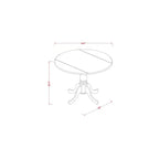 Table de salle à manger HomeStock en bois d'hévéa avec deux rallonges escamotables de 23 cm