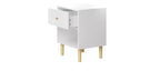 GDFStudio Crystal 23.22 H Wooden Nightstand with Drawer and Shelf
