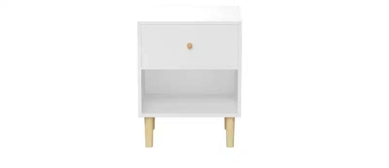 Table de nuit en bois GDFStudio Crystal 23,22 H avec tiroir et étagère