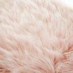 Banc Inspired Home Monet Lux en fausse fourrure et métal chromé