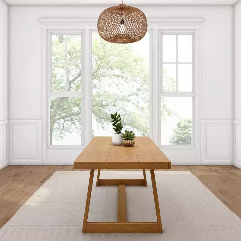 Table de salle à manger Plank+Beam 84 pour 8 personnes, en bois massif, style ferme classique
