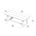 Table de salle à manger Plank+Beam 84 pour 8 personnes, en bois massif, style ferme classique