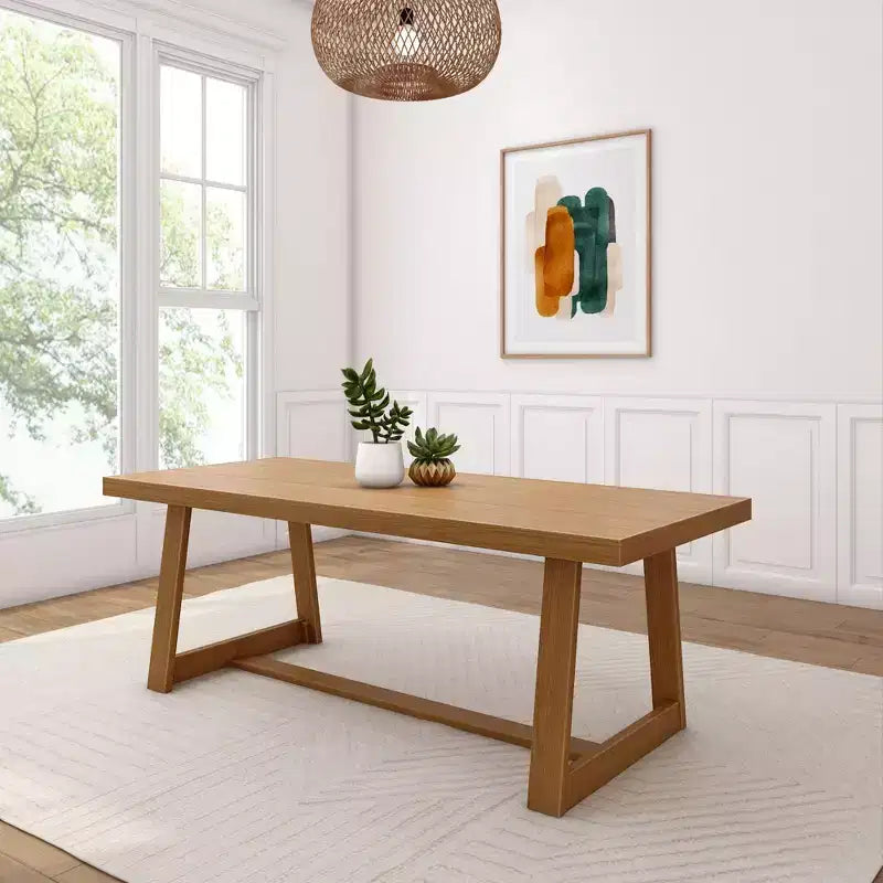 Table de salle à manger Plank+Beam 84 pour 8 personnes, en bois massif, style ferme classique