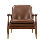 Christopher Knight Home Freja Modern Faux Leather and Wood Accent Chair