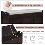 Banc de chambre AndMakers de 43,5 po avec 3 portes