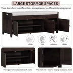 Banc de chambre AndMakers de 43,5 po avec 3 portes