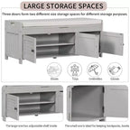 Banc de chambre AndMakers de 43,5 po avec 3 portes