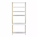 Gwyneth Closet - Vanity, White Faux Marble and Golden Bronze