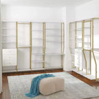 Gwyneth Closet - Coiffeuse, faux marbre blanc et bronze doré