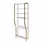 Gwyneth Closet - Coiffeuse, faux marbre blanc et bronze doré