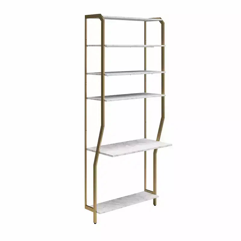 Gwyneth Closet - Coiffeuse, faux marbre blanc et bronze doré