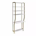 Gwyneth Closet - Coiffeuse, faux marbre blanc et bronze doré