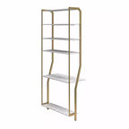Gwyneth Closet - Coiffeuse, faux marbre blanc et bronze doré