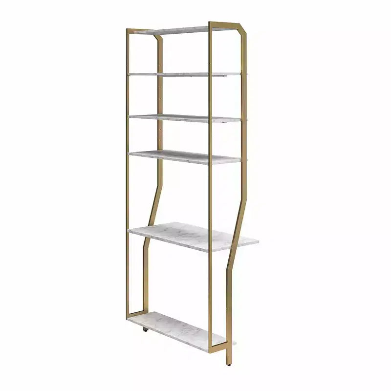 Gwyneth Closet - Coiffeuse, faux marbre blanc et bronze doré