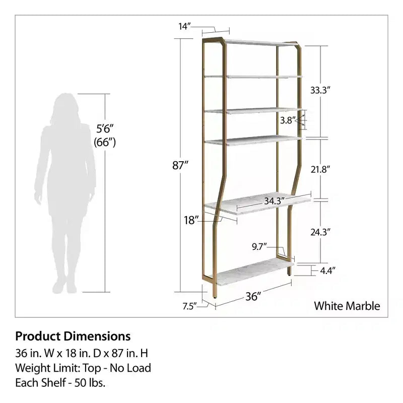 Gwyneth Closet - Coiffeuse, faux marbre blanc et bronze doré