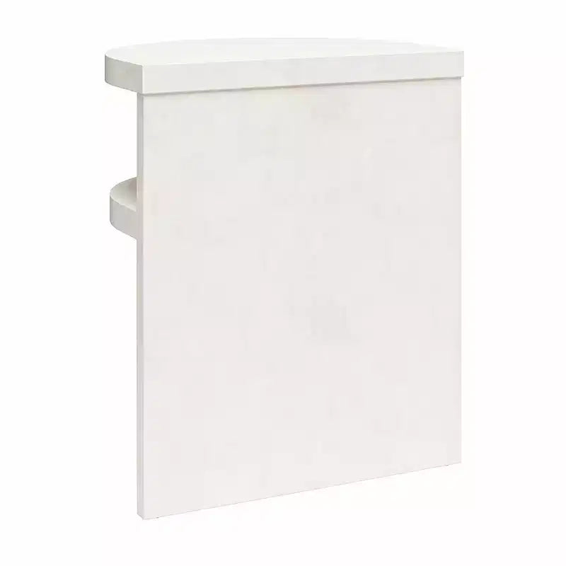 Tables d'appoint demi-cercle Daytona Modern, lot de 2, aspect plâtre