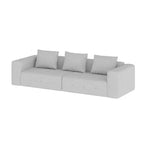 Canapé moderne Famapy en tissu moelleux beige avec coussins assortis : confort et style pour votre intérieur