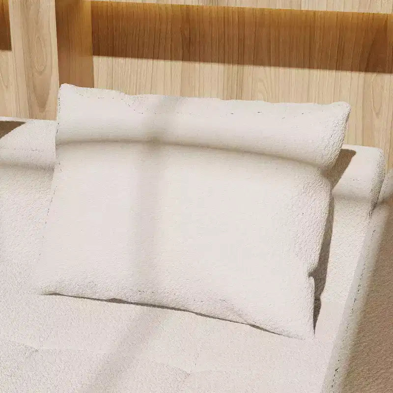 Canapé moderne Famapy en tissu moelleux beige avec coussins assortis : confort et style pour votre intérieur