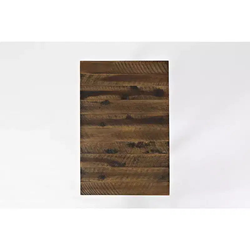 Jofran, Table d'appoint en bois massif patiné de style rustique et campagnard, Artisan's Craft - Couleur grise