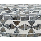 Jofran, Table d'appoint en petites coquilles Capiz fabriquées à la main, modèle Global Archive Terrazzo - Couleur marron