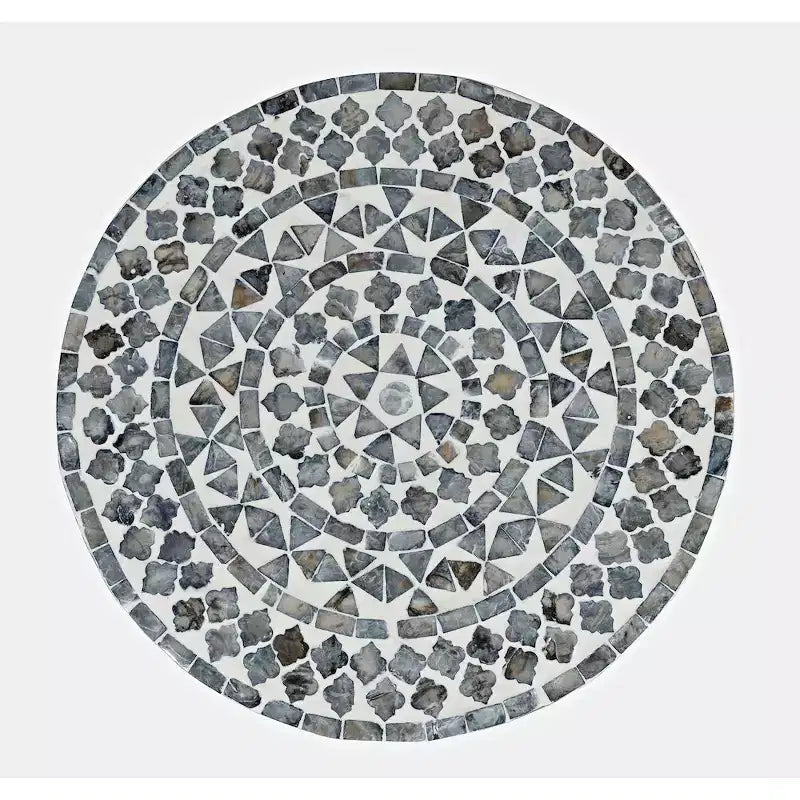 Jofran, Table d'appoint en petites coquilles Capiz fabriquées à la main, modèle Global Archive Terrazzo - Couleur marron