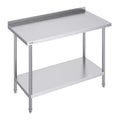 VEVOR 24 x 48 x 36 Inch Stainless Steel Work Table, Commercial Food Prep Worktable Heavy Duty Prep Worktable, Metal Work Table with Adjustable Height