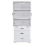 Meuble de rangement haut de salle de bain moderne avec étagères réglables et tiroirs, organisateur de rangement sur pied, armoire de cuisine, blanc - ModernLuxe