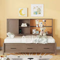 GDFStudio Byron Twin Size Lounge Daybed with Storage Shelves and USB Ports