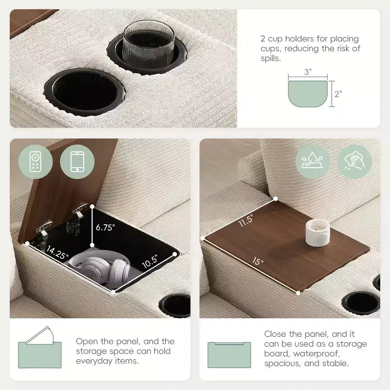 Canapé d'angle moderne 4 places en chenille Whisen avec pouf, ensemble de canapés modulaires en forme de L avec coussins décoratifs