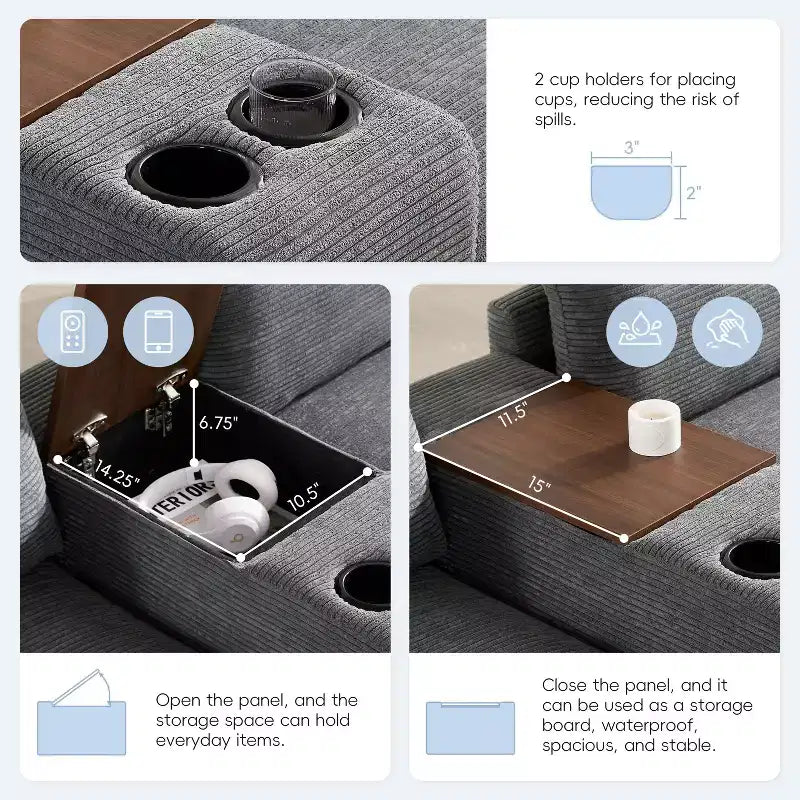 Canapé d'angle moderne 4 places en chenille Whisen avec pouf, ensemble de canapés modulaires en forme de L avec coussins décoratifs