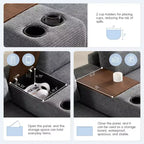 Canapé d'angle moderne 4 places en chenille Whisen avec pouf, ensemble de canapés modulaires en forme de L avec coussins décoratifs