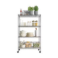 Seville Classics 4-Tier Steel Wire Shelving Unit, 30 x 14 x 49.5