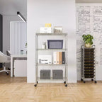 Étagère en fil d'acier à 4 niveaux Seville Classics, 30 x 14 x 49,5