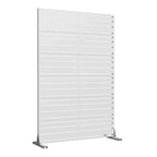 Jardinière en métal blanc Dovelina 72 H47W avec treillis pour brise-vue pour café, terrasse, jardin et balcons