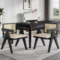 Christopher Knight Home Randall Rubberwood and Cane Upholstered Arm Dining Chair(Set of 2)