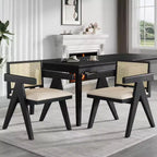 Christopher Knight Home Randall Rubberwood and Cane Upholstered Arm Dining Chair(Set of 2)