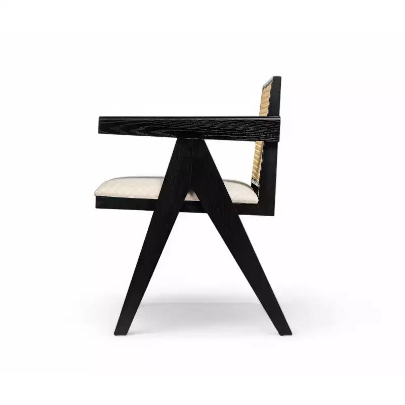 Christopher Knight Home Chaises de salle à manger avec accoudoirs en bois d'hévéa et cannage Randall (Lot de 2)