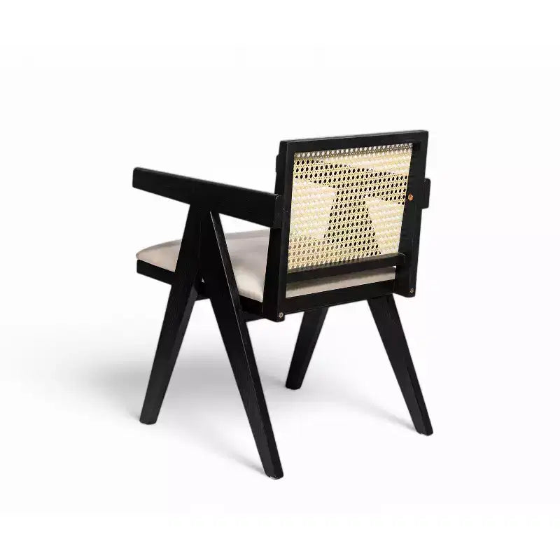 Christopher Knight Home Chaises de salle à manger avec accoudoirs en bois d'hévéa et cannage Randall (Lot de 2)
