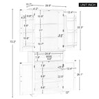 Meuble de rangement de salle de bain Whisen avec portes, étagère réglable et tiroir, espaces de rangement multiples