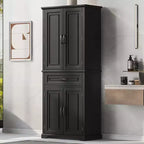 Meuble de rangement de salle de bain Whisen avec portes, étagère réglable et tiroir, espaces de rangement multiples