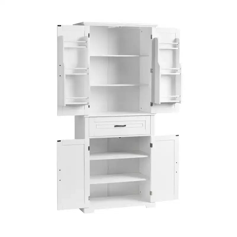 Meuble de rangement de salle de bain Whisen avec portes, étagère réglable et tiroir, espaces de rangement multiples