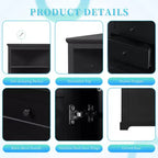 Whisen Armoire de rangement d'angle pour salle de bain, armoire d'angle avec 3 tiroirs et étagères réglables