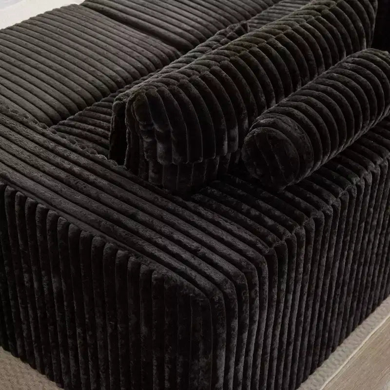 Chaise longue surdimensionnée 87 : aucun assemblage requis, causeuse en peluche nuage avec 2 repose-pieds amovibles - Canapé-lit moderne et moelleux pour le salon et la chambre à coucher