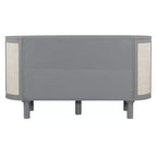 Lit Escamotable Whisen Full avec Rangement Caché et Design Tressé Moderne