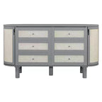 Lit Escamotable Whisen Full avec Rangement Caché et Design Tressé Moderne