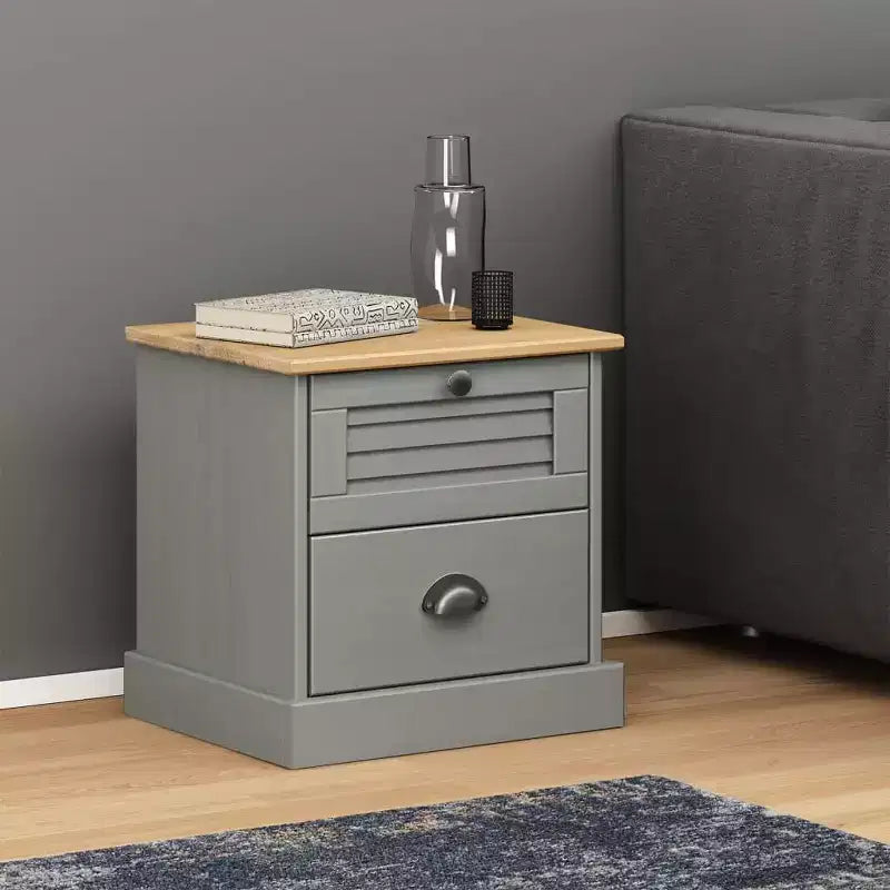 vidaXL Table de chevet Table d'appoint Rangement Bois de pin massif